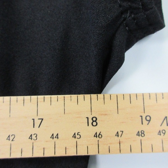 Zara Womens Maxi Dress L Black Short Sleeve Slit Asymetric Minimalist Party 394 - Picture 11 of 11